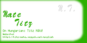mate titz business card